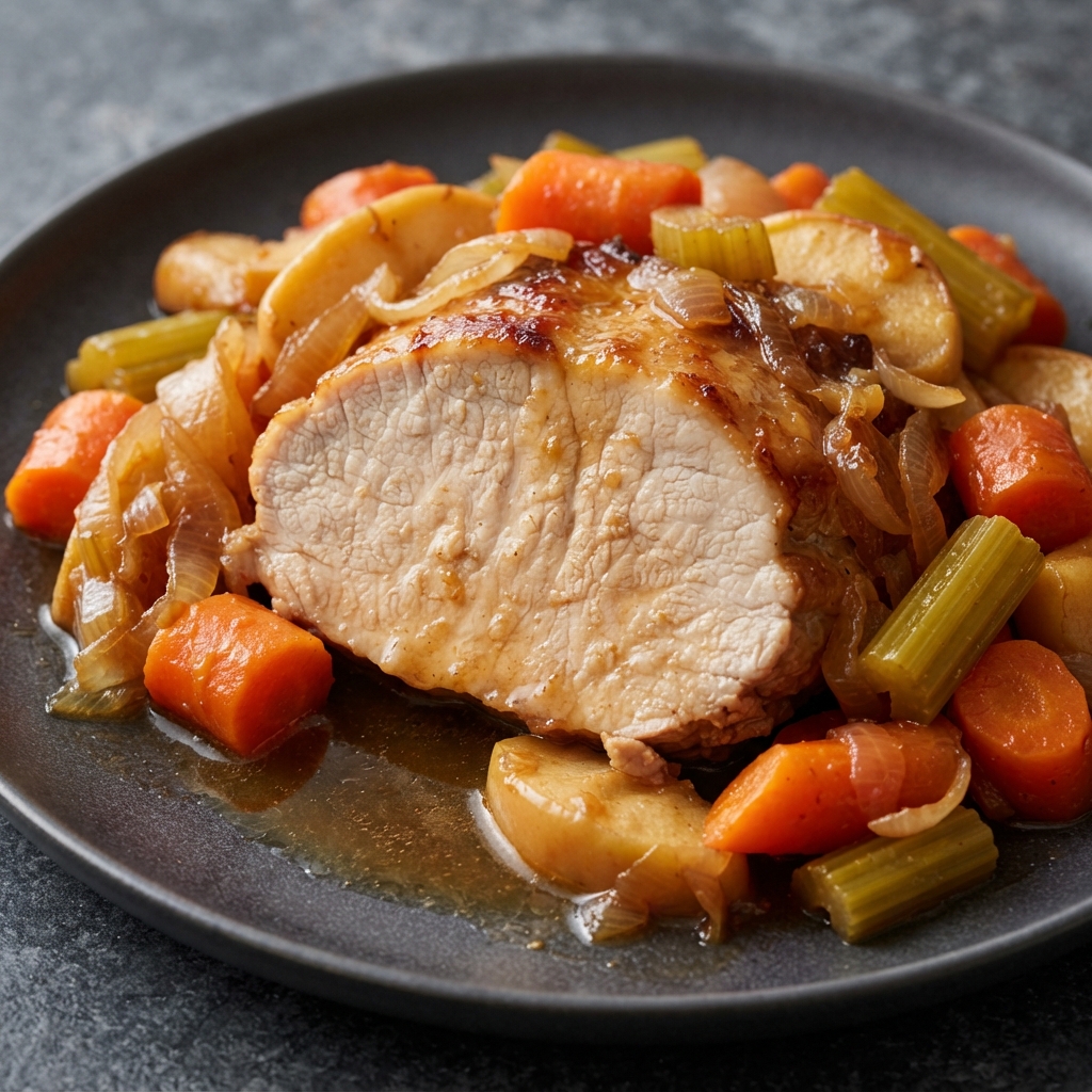 Cider-Braised Pork Loin in the Slow Cooker
