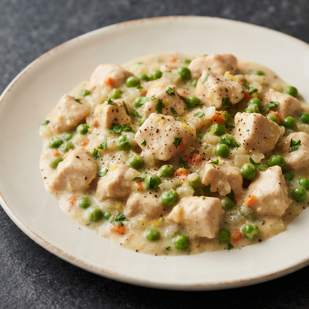 Healthier Slow Cooker Chicken Stroganoff