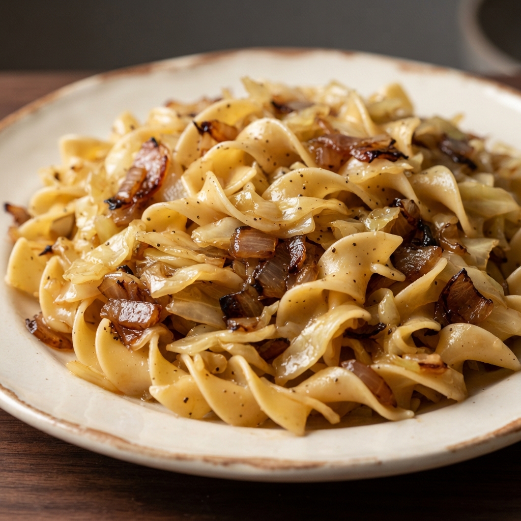Cabbage Haluski (Egg Noodles with Cabbage and Onions)