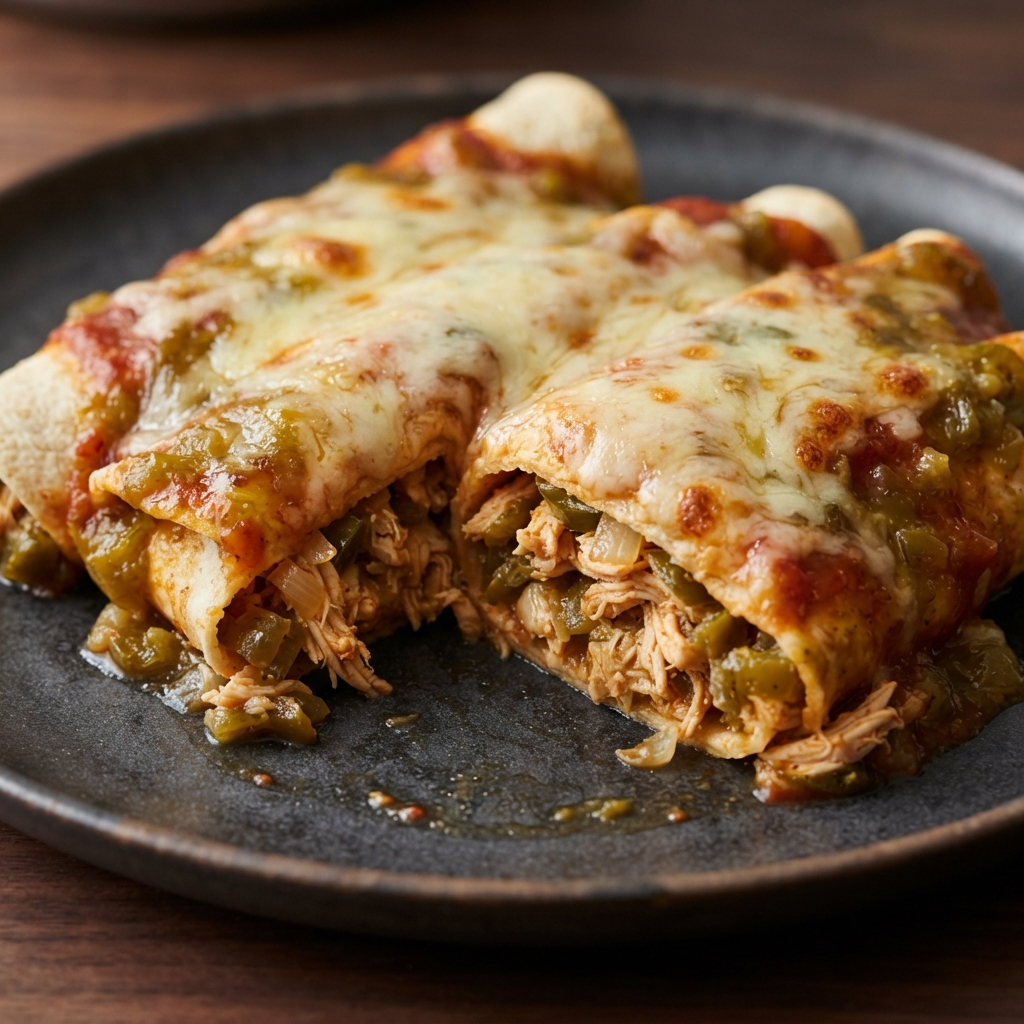 Pressure Cooker Chicken Enchilada Casserole