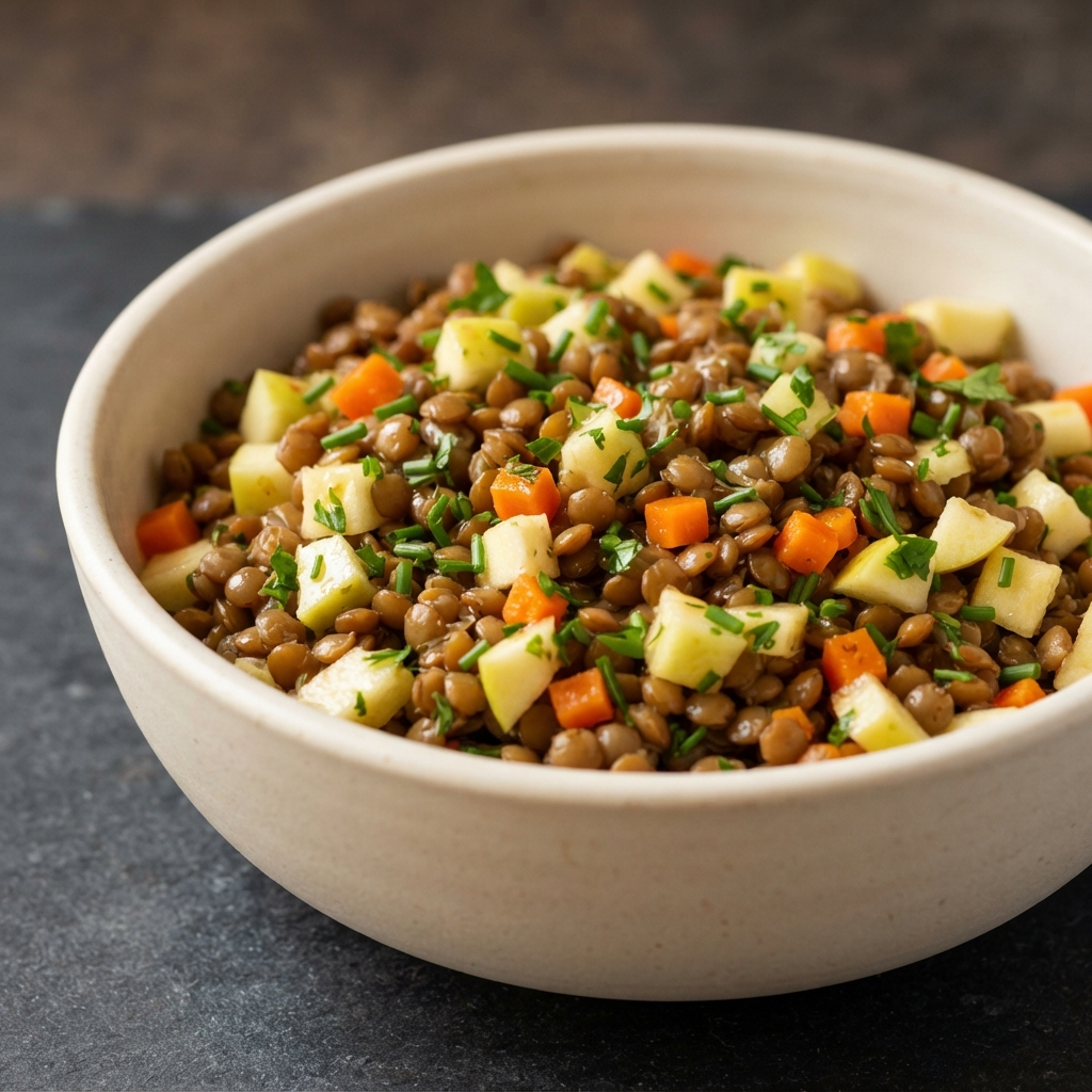Apple and Carrot Lentil Salad (Vegan)