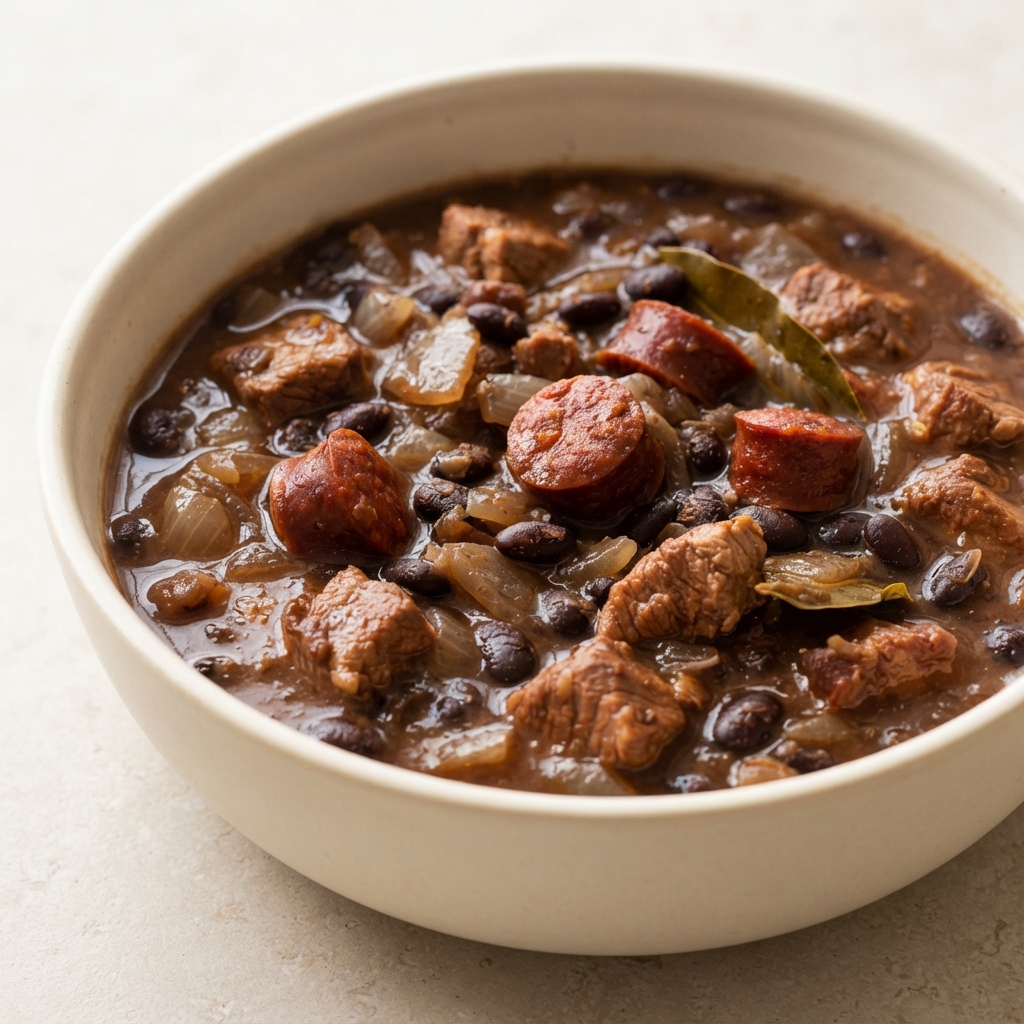 Black Bean and Pork Chorizo Stew