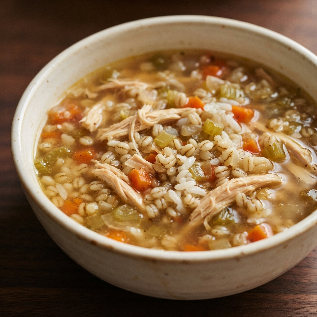 Quick Easy Chicken Barley Soup