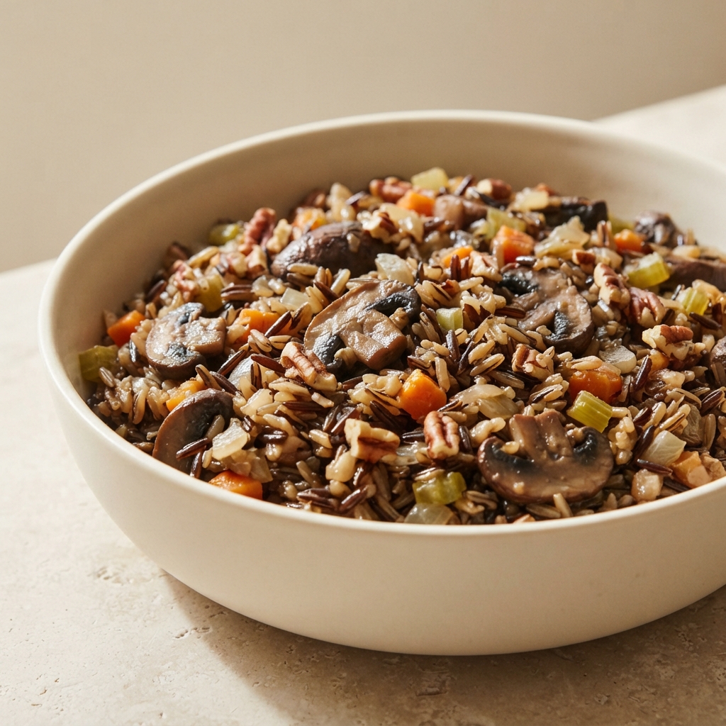 Instant Pot Wild Rice with Mushrooms