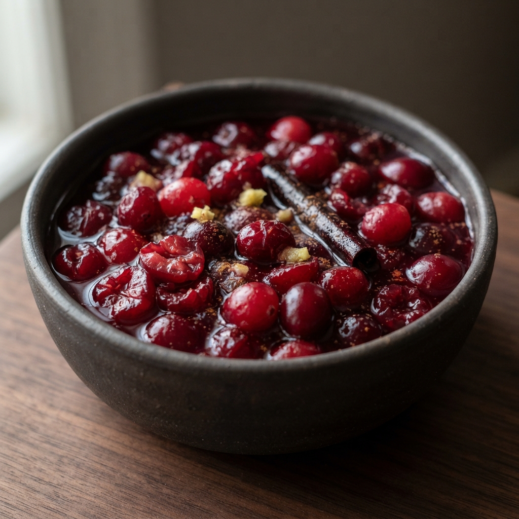 Cranberry Sauce with Ginger and Cinnamon