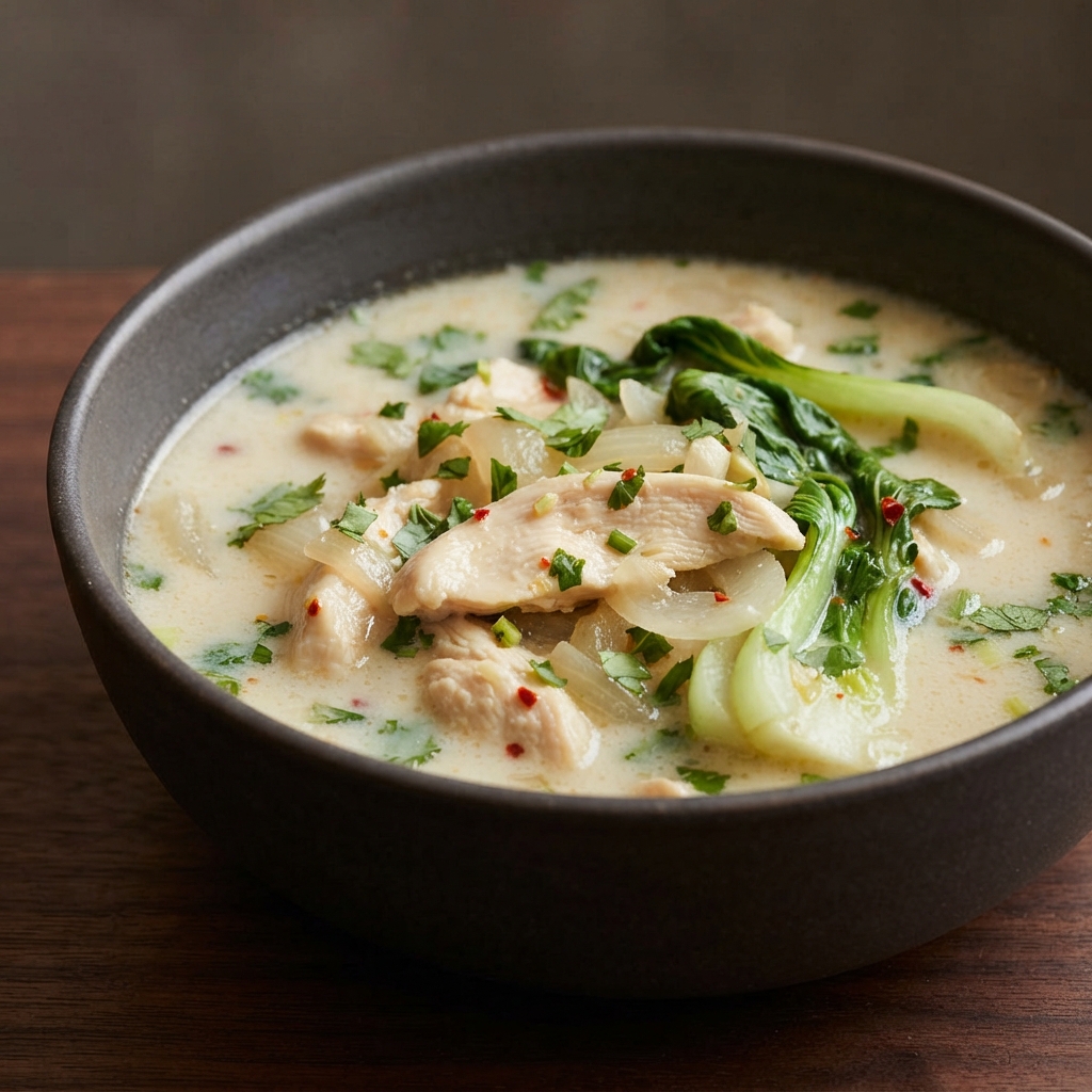 Adrienne's Tom Kha Gai Coconut Chicken Soup