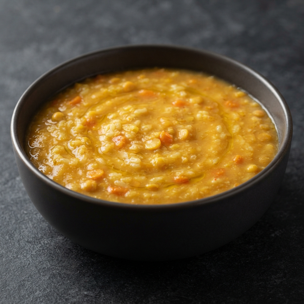 Baby Purée with Yellow Split Peas, Carrots, and Rice