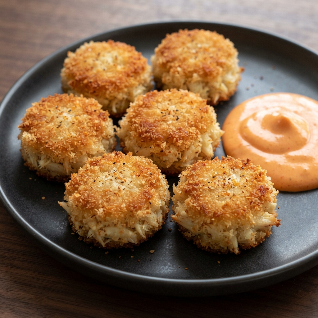 Bite-Size Crab Cakes with Spicy Sriracha Aioli