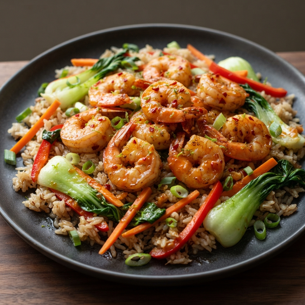Lime-Chile Shrimp with Coconut and Rice