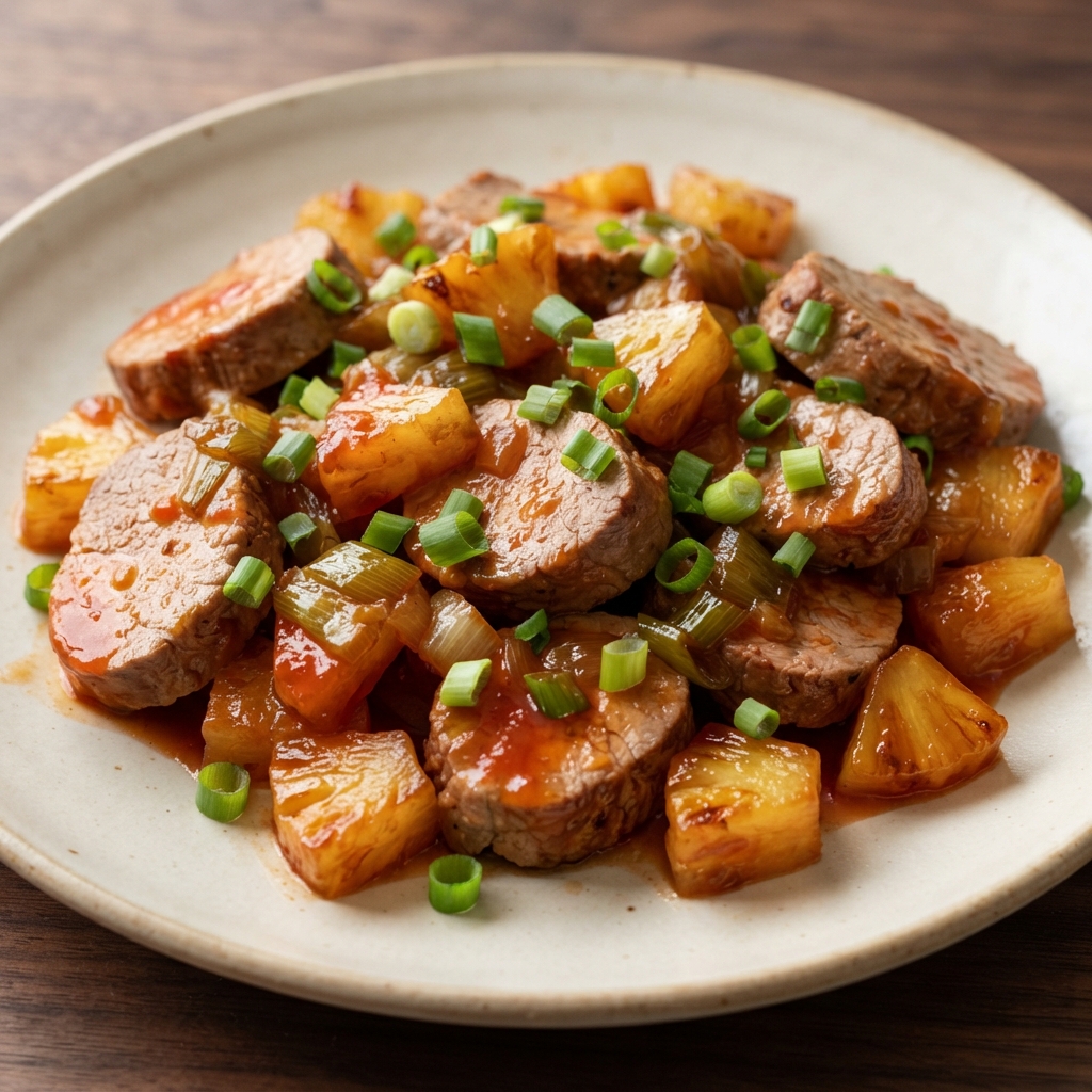 Tangy Pineapple Sweet-and-Sour Pork Tenderloin