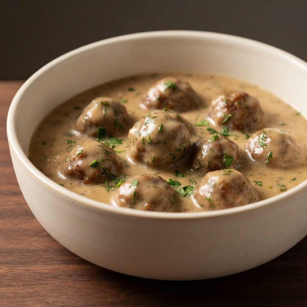 Swedish Meatballs in Creamy Dill Gravy