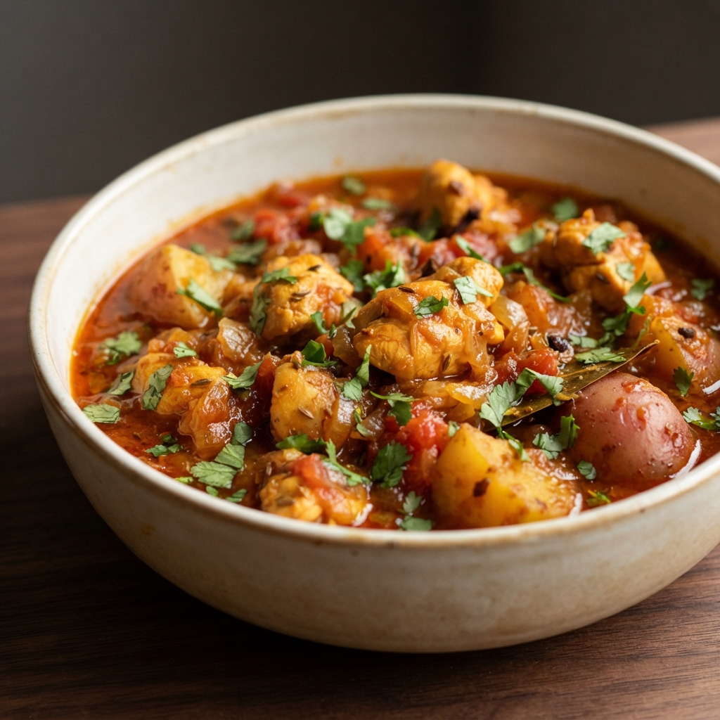 Bengali-Style Chicken and Potato Curry