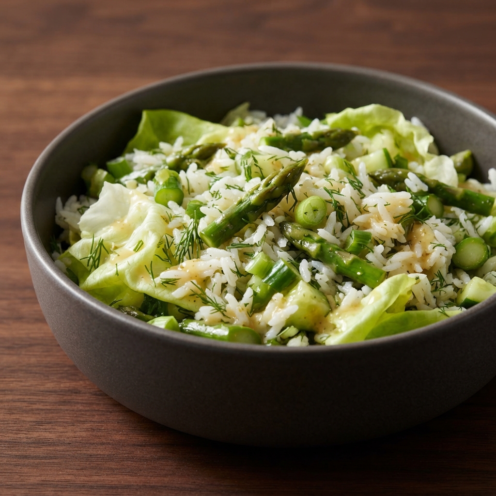 Asparagus, Cucumber and Rice Salad