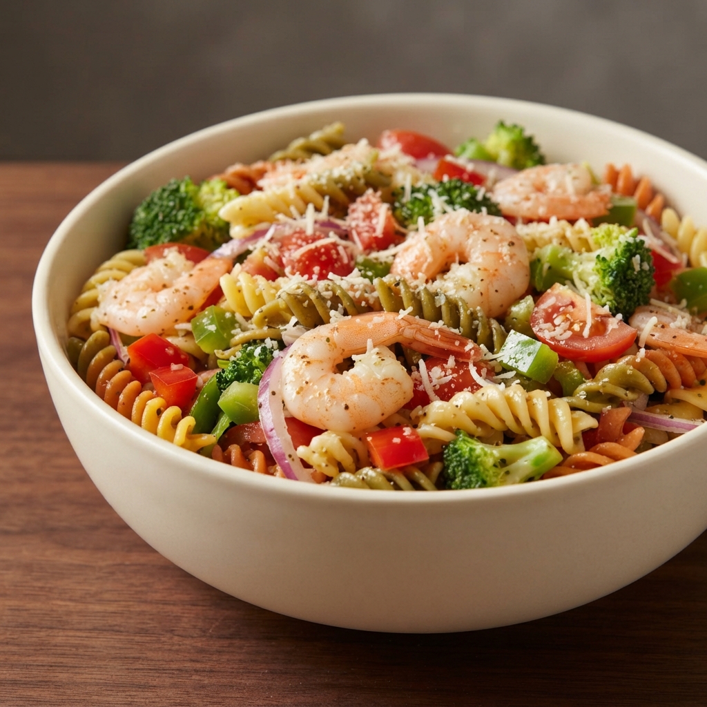 Shrimp Pasta Salad with Italian Dressing