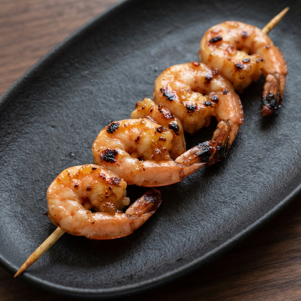 Honey-Chile Grilled Shrimp Skewers