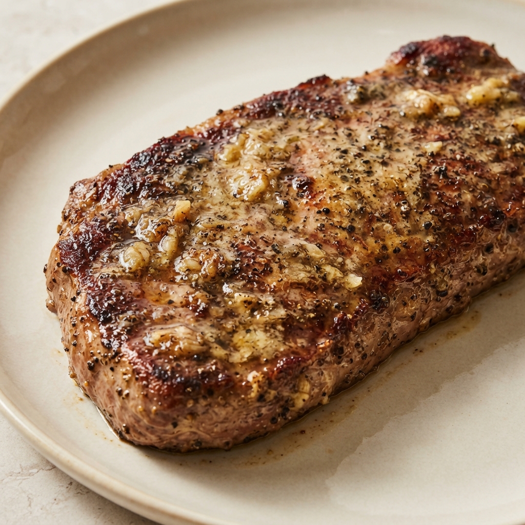 Roasted Garlic Flat Iron Steak