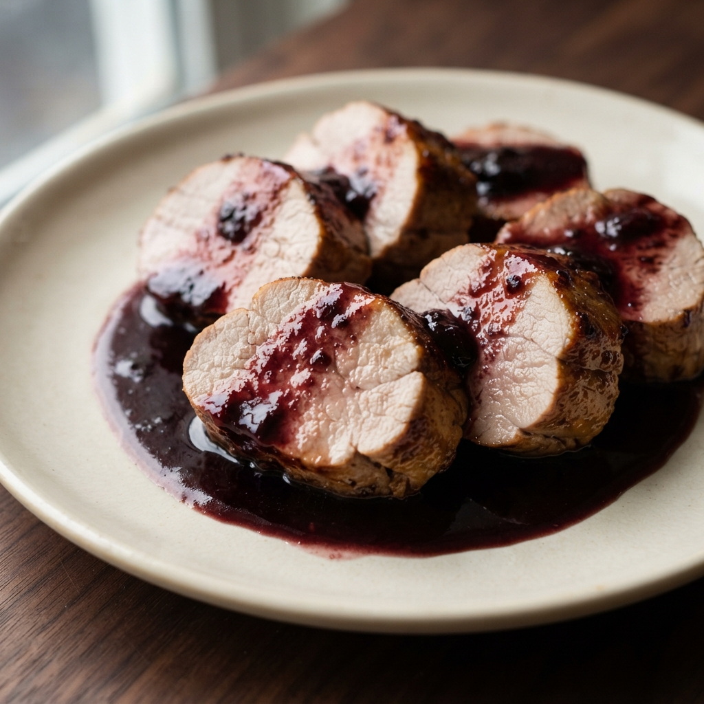 Pork Tenderloin with Balsamic Plum Reduction