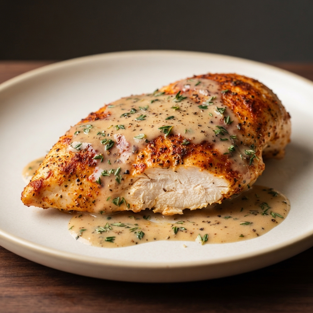 Cajun-Style Sous Vide Chicken Breasts with Creamy Pan Sauce