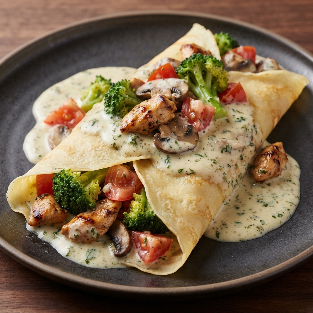 Riviera Chicken Crepes