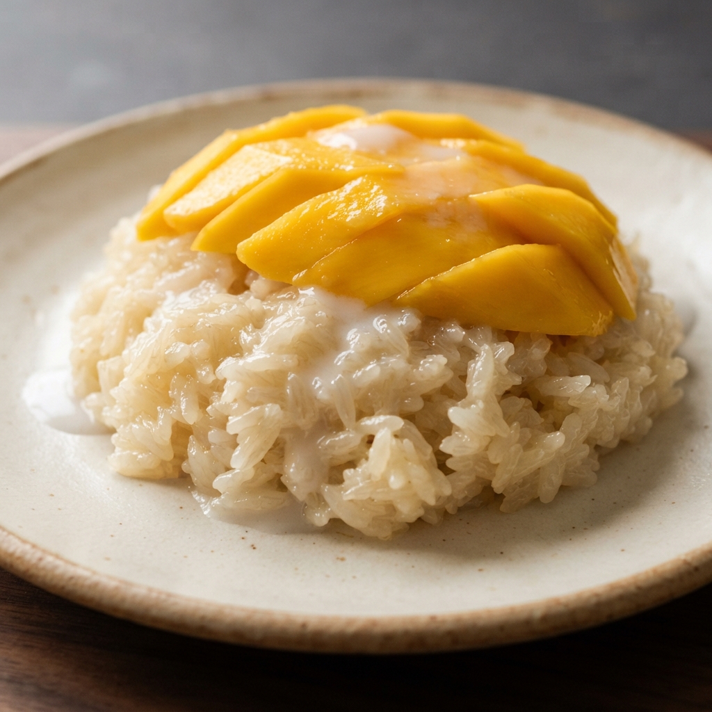Coconut Sticky Rice with Fresh Mango