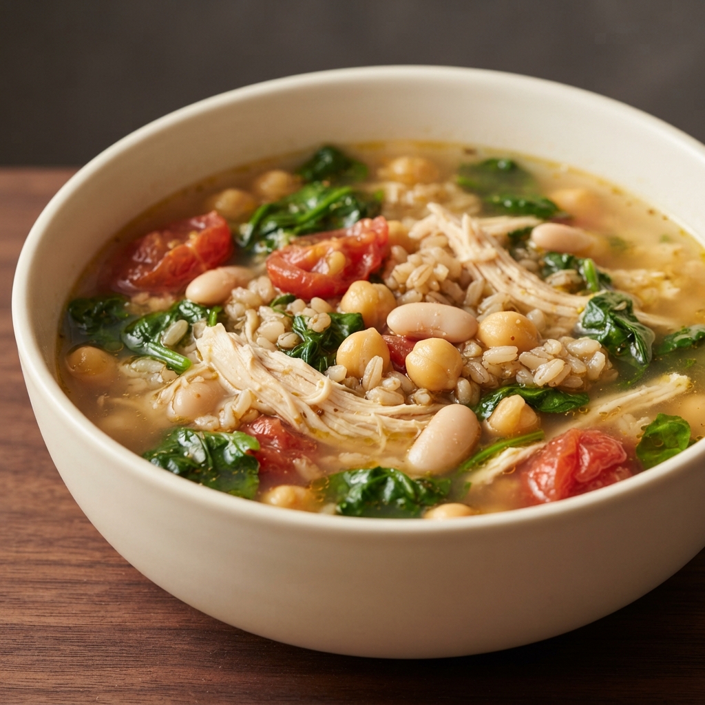 Weeknight Chicken Florentine Soup