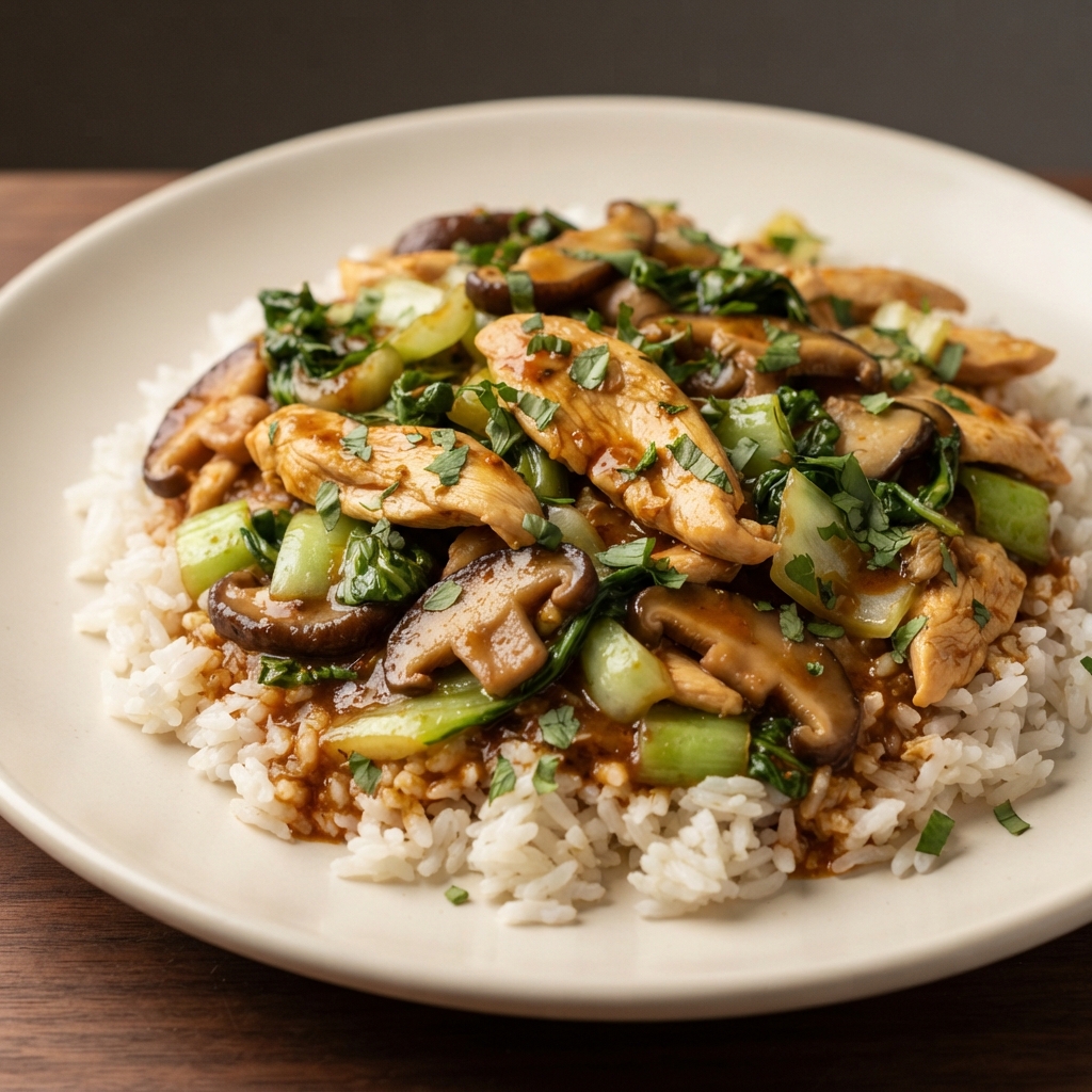 Thai Red Curry Chicken Stir-Fry with Bok Choy