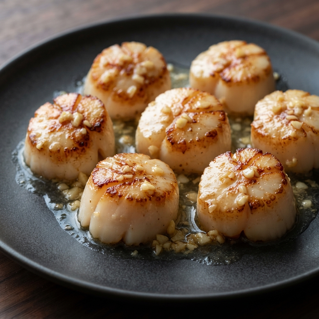 Quick Lemon-Garlic Sea Scallops