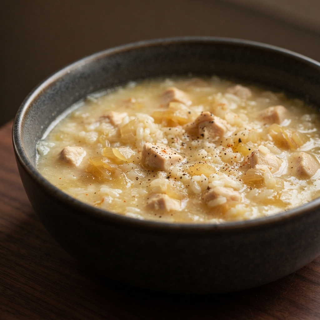 Greek Lemon-Egg Chicken and Rice Soup