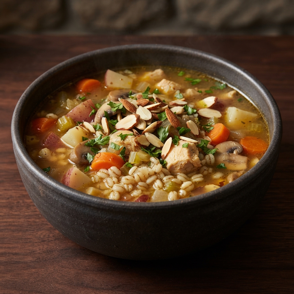 Hearty Chicken, Veggie & Barley Soup