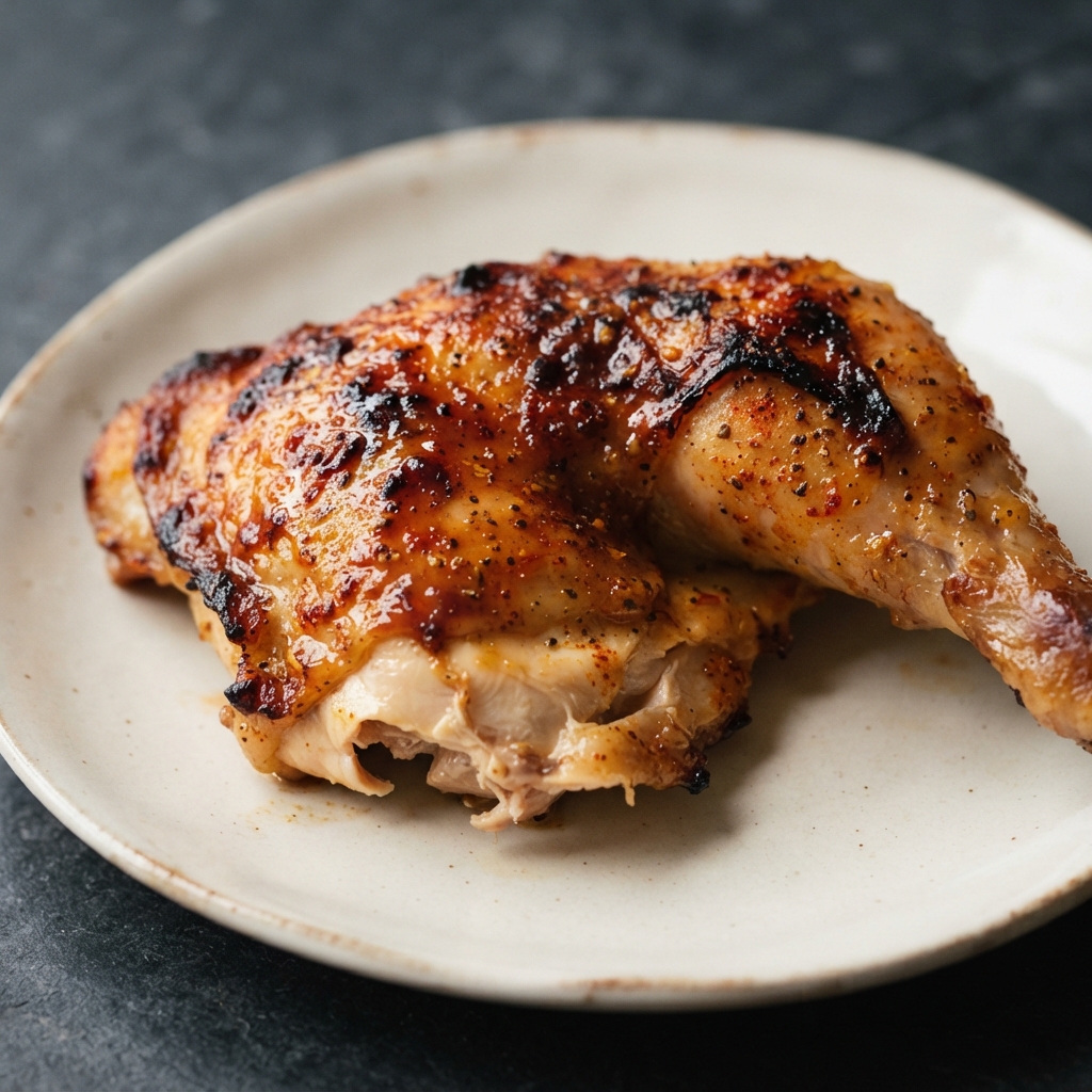 Maple-Mustard Spiced Roasted Chicken Quarters