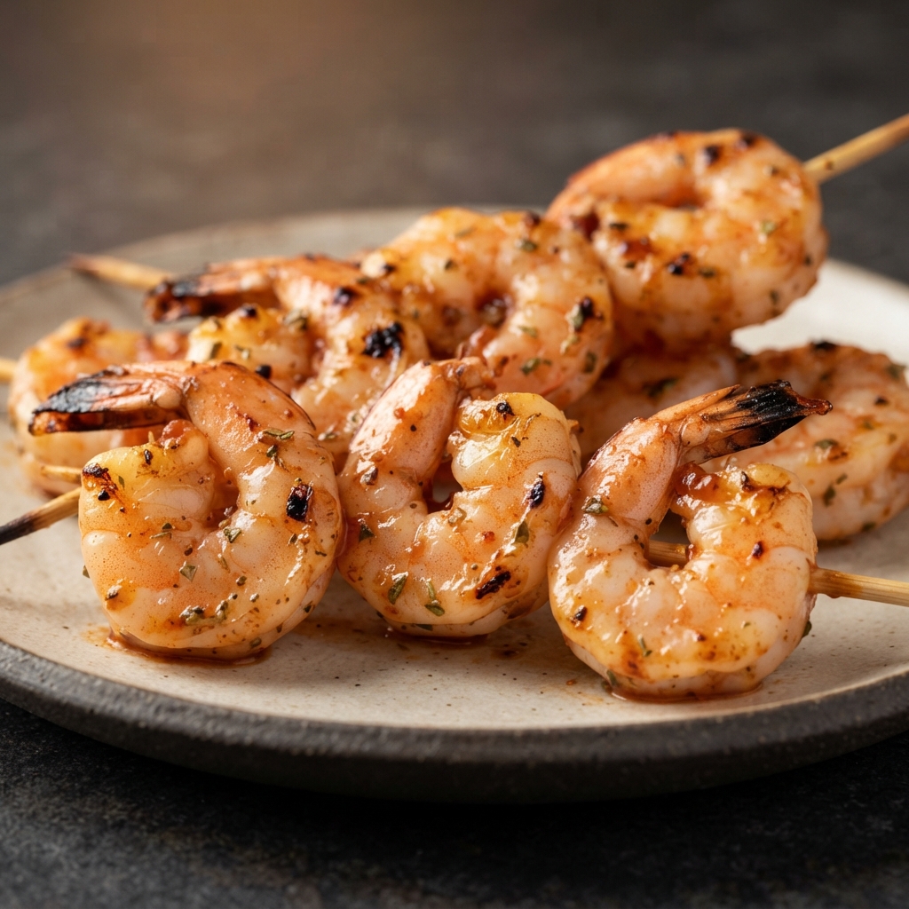 Ultimate Grilled BBQ Shrimp Skewers