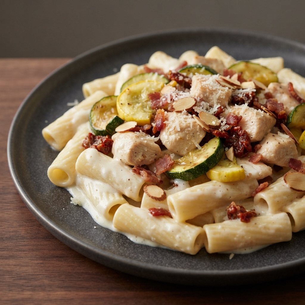 Summer Squash Chicken Alfredo Recipe