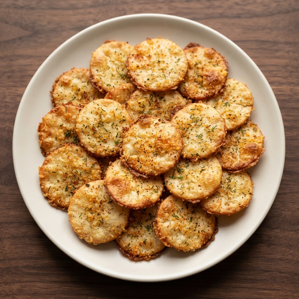 Ranch-Spiced Cauliflower Parmesan Crackers