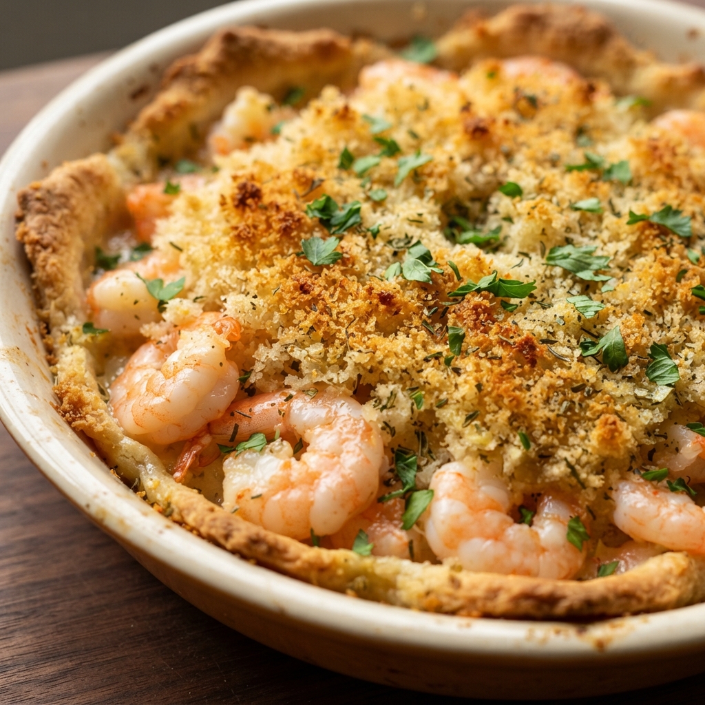 Classic Shrimp DeJonghe Casserole