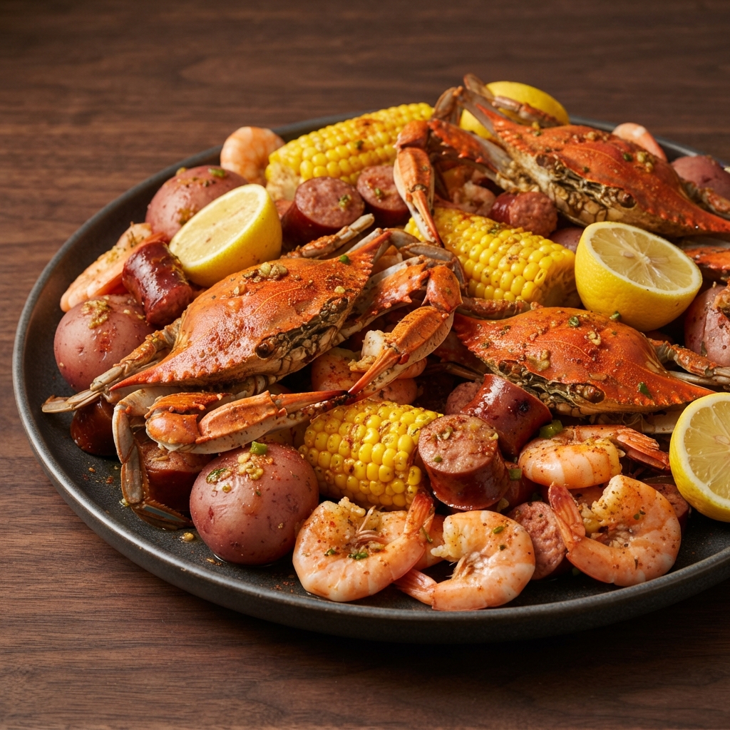Low Country-Style Seafood Boil Feast