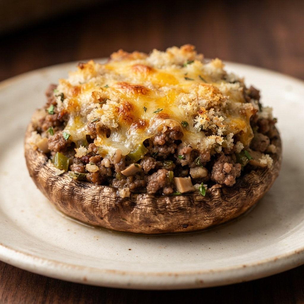 Andie’s Cheddar-Stuffed Mushroom Caps