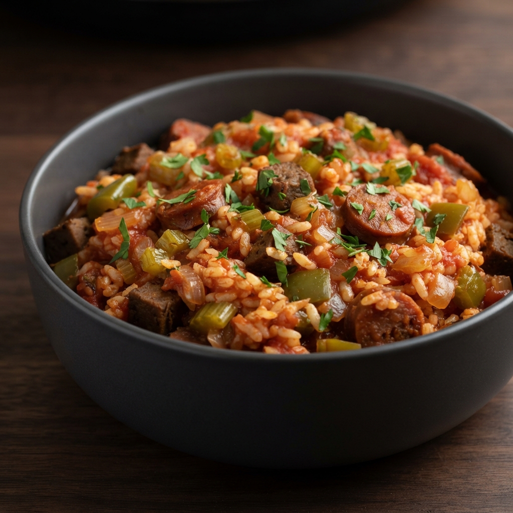 Slow Cooker Jambalaya (Vegan)