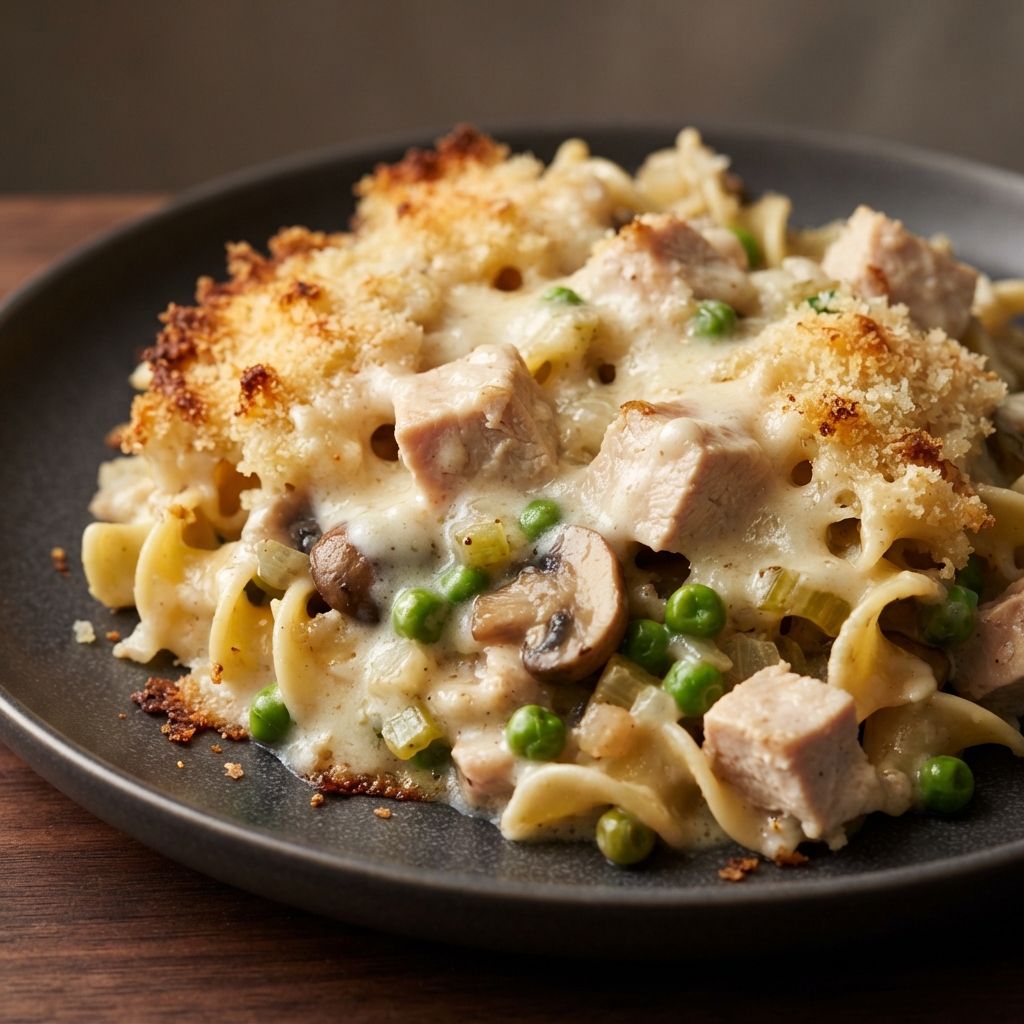 Oven-Baked Turkey Tetrazzini Casserole