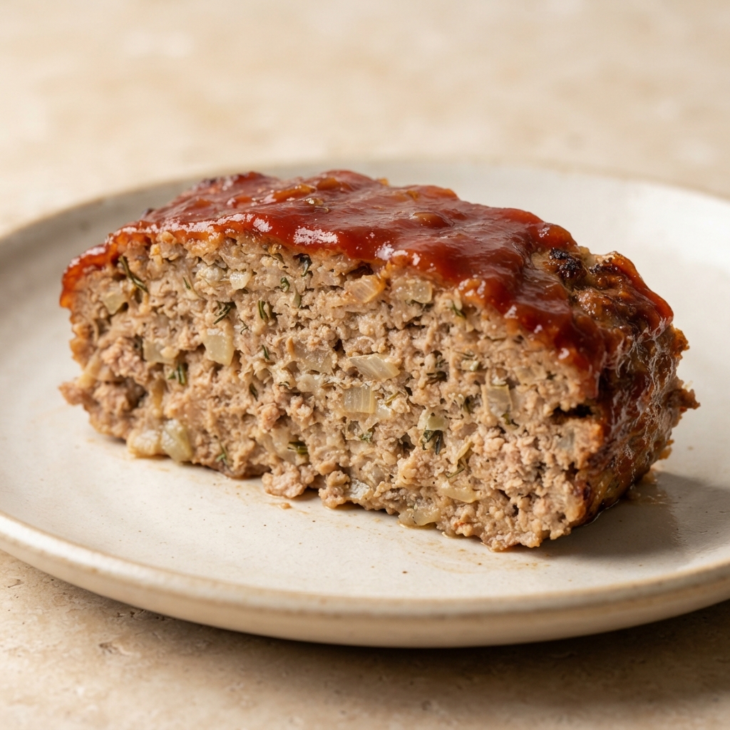 Mixed Turkey and Beef Meatloaf with Ketchup Glaze