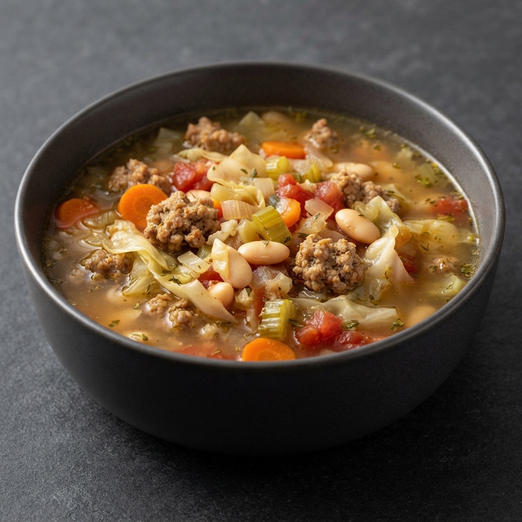 Hearty Sausage and Cabbage Bean Soup