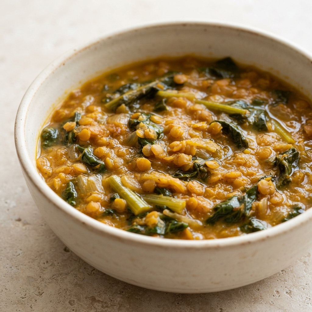 Swiss Chard and Red Lentil Stew