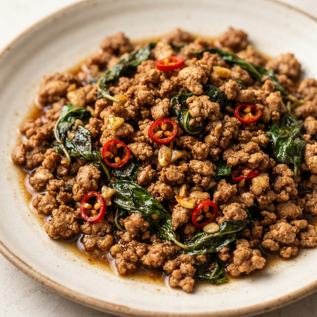 Spicy Thai Basil Ground Chicken