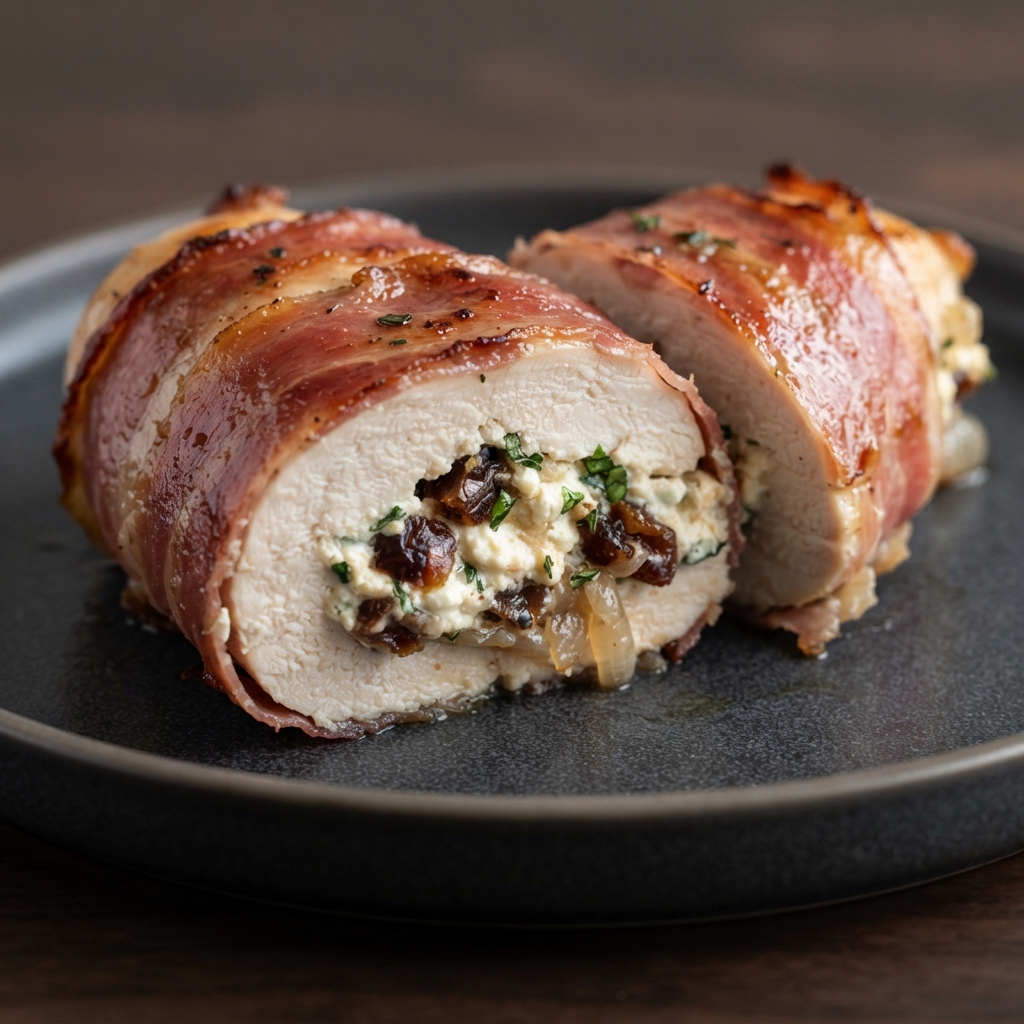 Prosciutto-Wrapped Chicken with Herb Goat Cheese Filling
