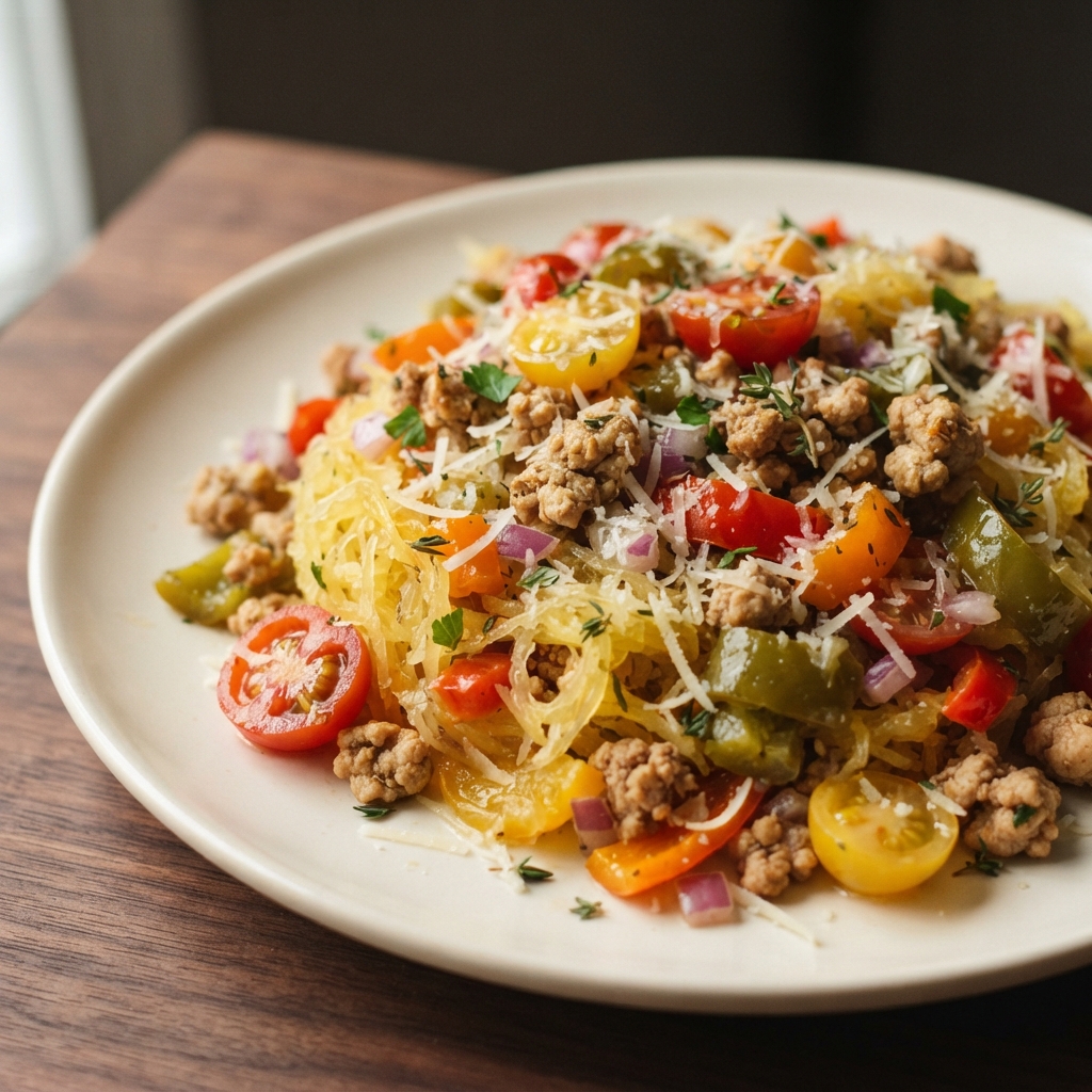 Chicken and Spaghetti Squash Skillet