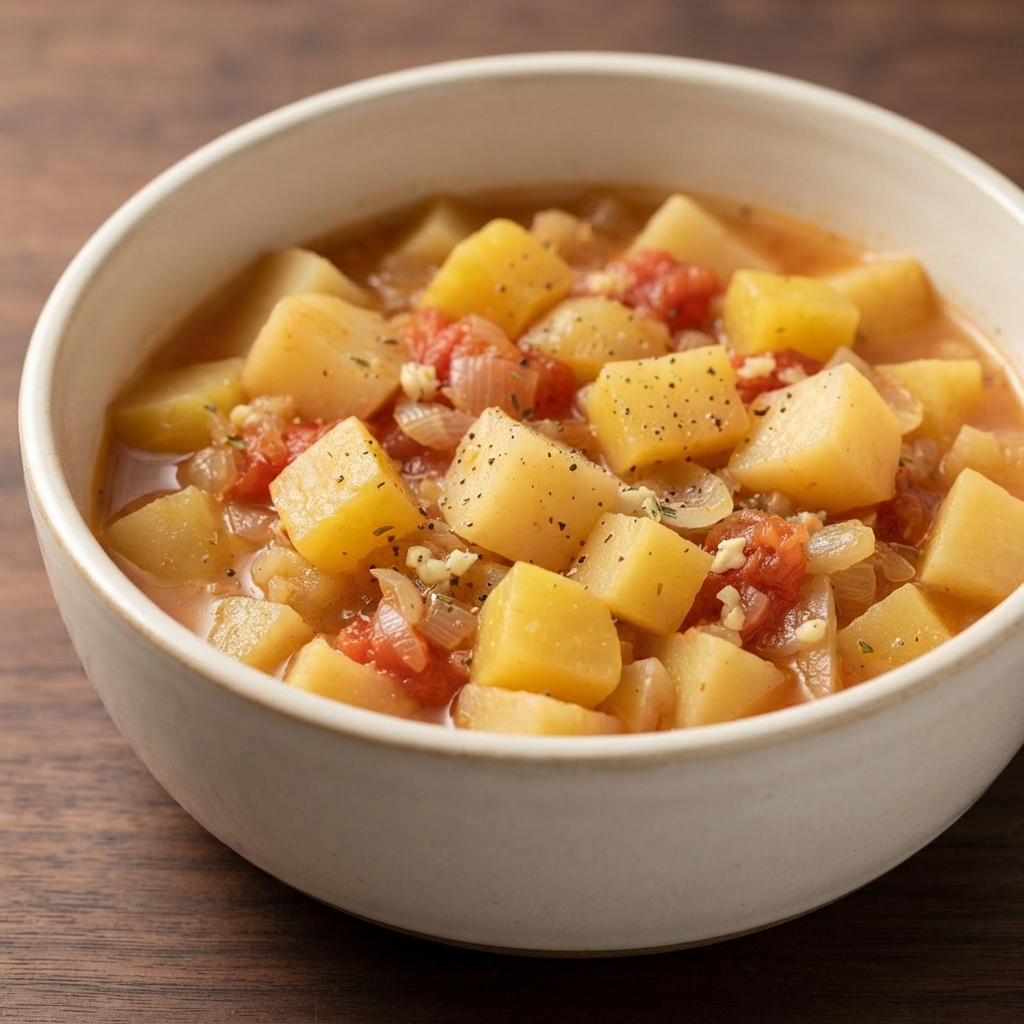 Rustic Stewed Potatoes with Rutabaga