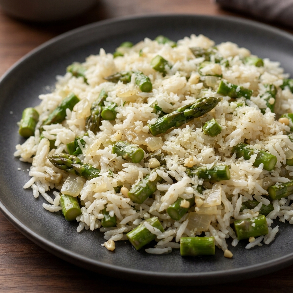 Parmesan Asparagus Basmati Rice