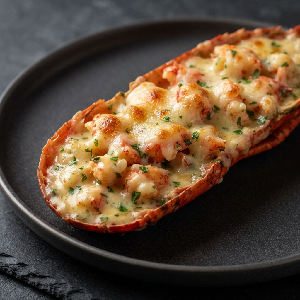 Creamy Lobster Thermidor with White Wine and Parmesan