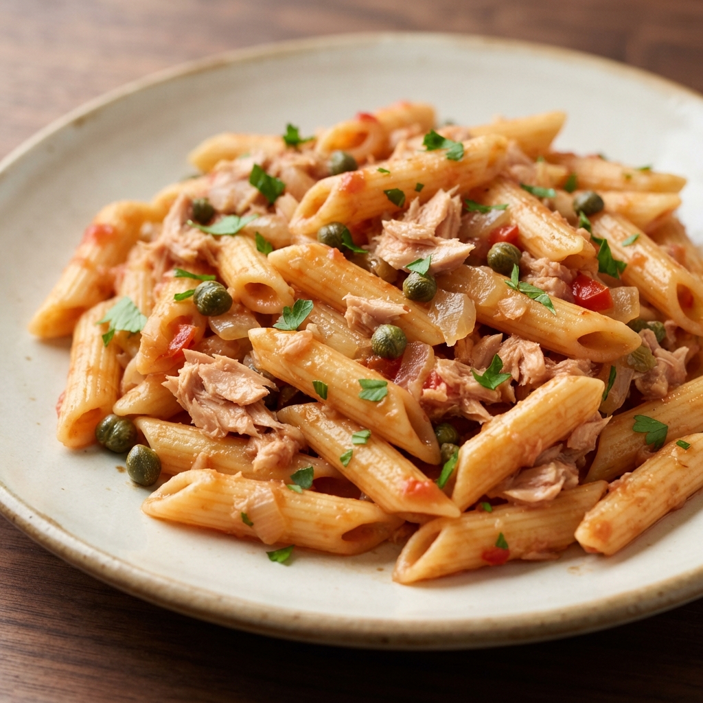 Penne with Tomato-Caper Tuna