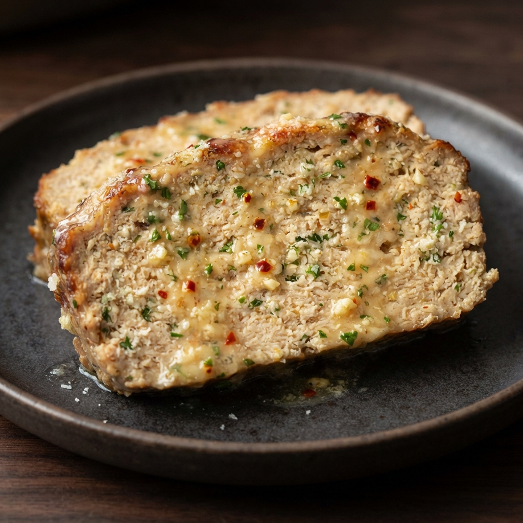 Parmesan-Garlic Butter Chicken Meatloaf
