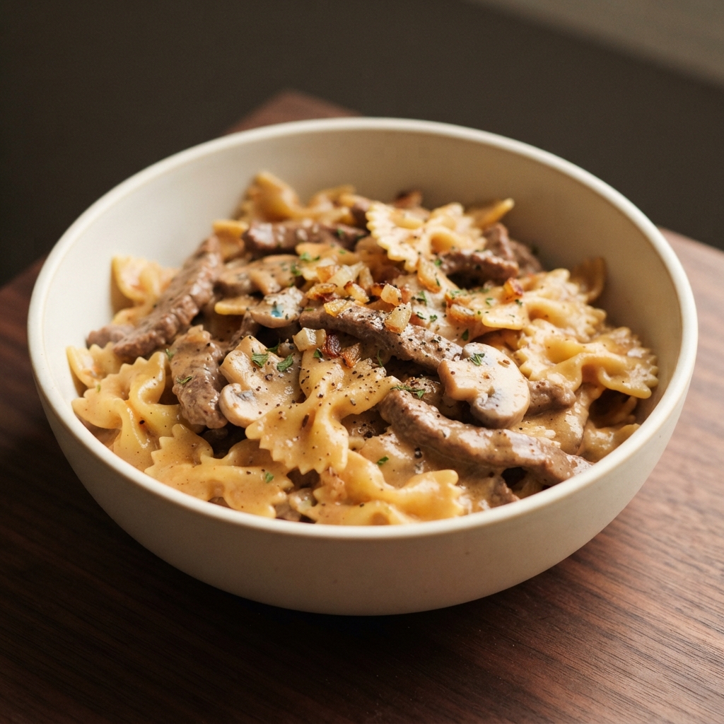 Creamy Steak Stroganoff with Cream Cheese